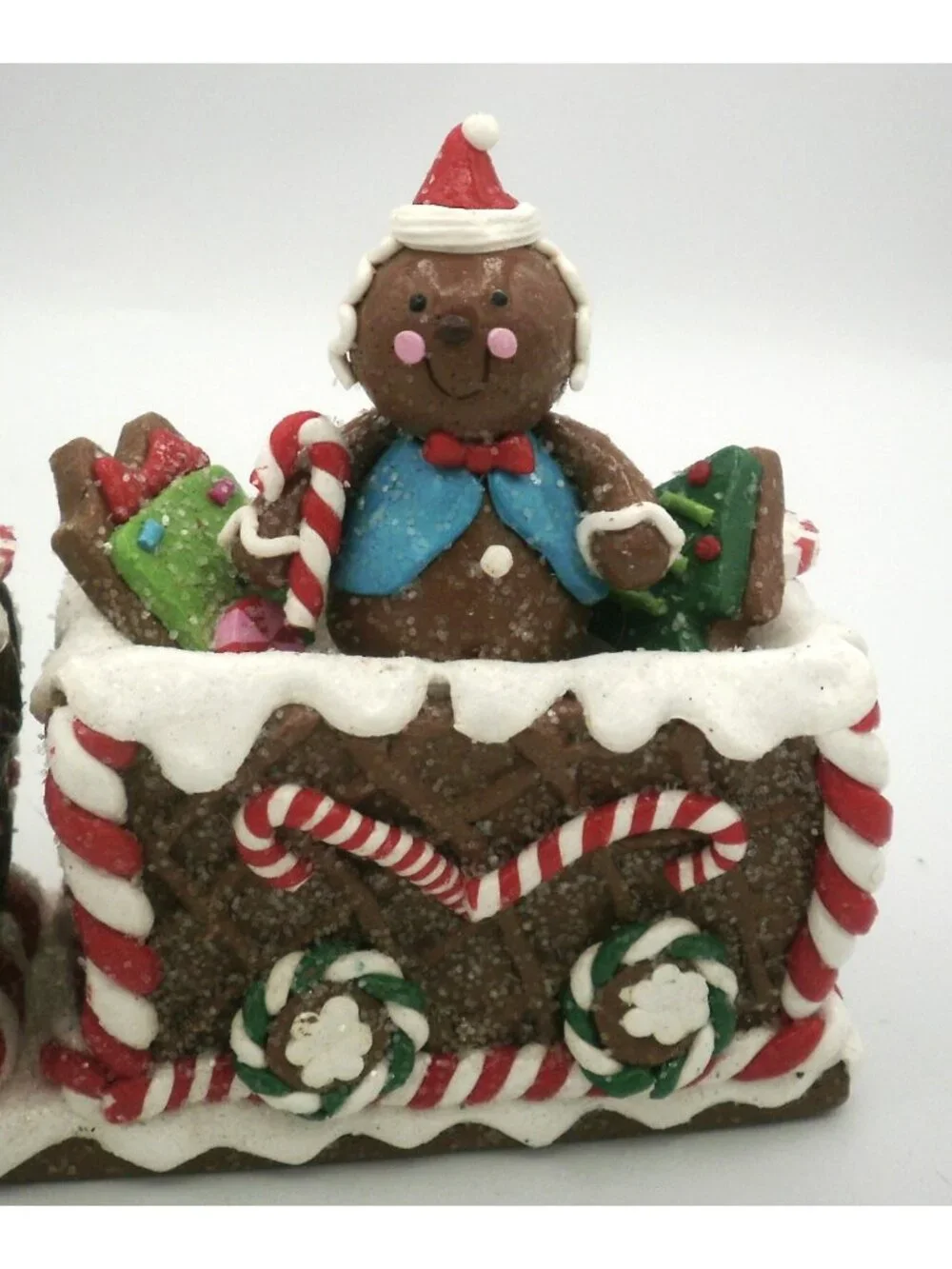 St. Nicholas Square Gingerbread Joy Christmas Train Tabletop Decoration